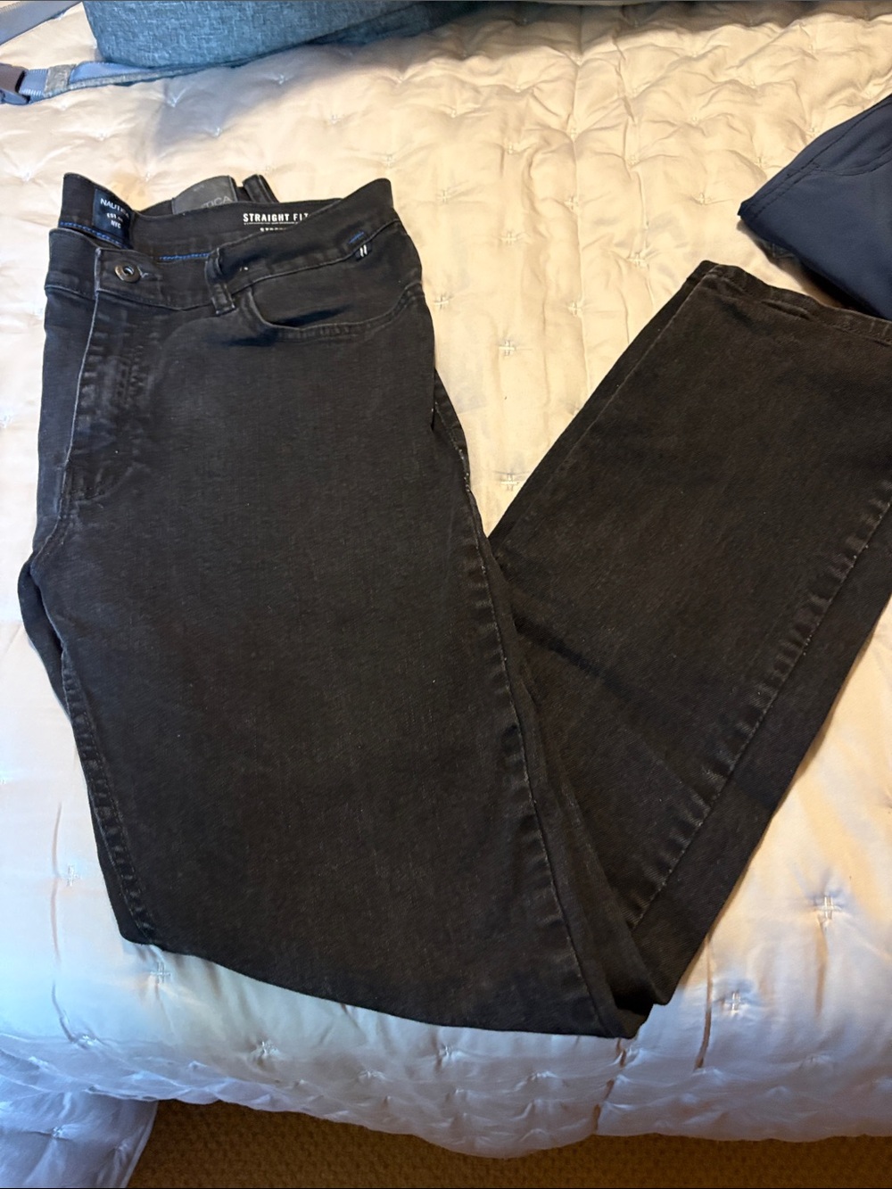 Nautica Black Straight Fit Stretch Jeans